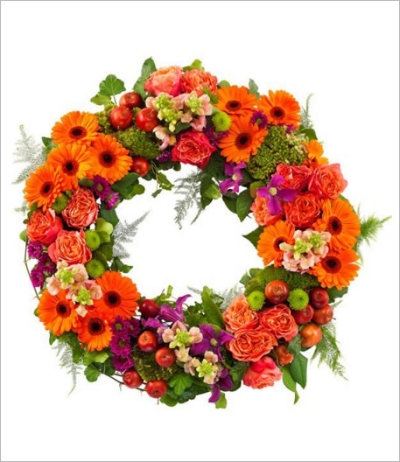 Orange & Purple Wreath